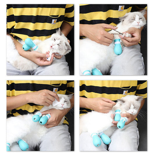 Adjustable Cat Foot Claw Cover Anti-Scratch Prickly Nail Glove